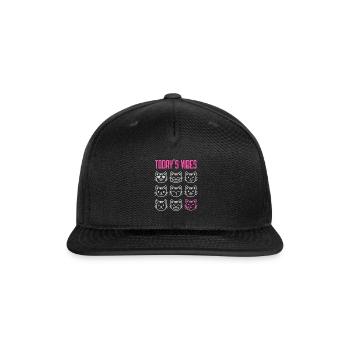 Today's Vibe: Meh - Snapback Baseball Cap - black - Front