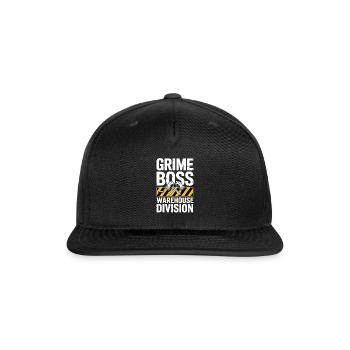 Industrial Cleaner Blue Collar Crew Mop Boss - Snapback Baseball Cap - black - Front