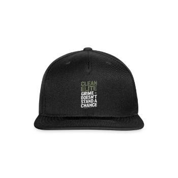 Industrial Cleaner Blue Collar Crew Mop Boss - Snapback Baseball Cap - black - Front