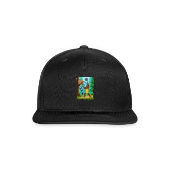 Cryptid Basketball - Bigfoot vs Alien - Cryptid - Snapback Baseball Cap - black - Front