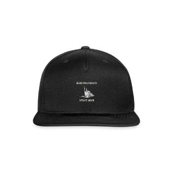 Make politicians afraid again vintage bucket fe - Snapback Baseball Cap - black - Front