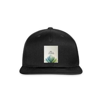Grow Through What You Go Through Tee - Snapback Baseball Cap - black - Front