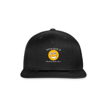 No Light In My Eyes Emo ji - Snapback Baseball Cap - black - Front