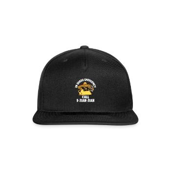 In Queso Emergency Call 9-Juan-Juan - Snapback Baseball Cap - black - Front