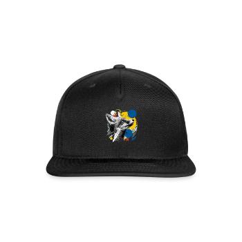 Artistic Fox Whimsical Animal Art Wildlife Lovers - Snapback Baseball Cap - black - Front