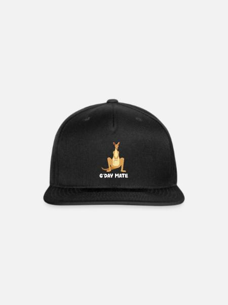 Kangaroo GDAY MATE Australian Theme - Snapback Baseball Cap - black