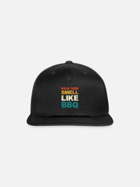Real Men Smell Like BBQ - Snapback Baseball Cap - black