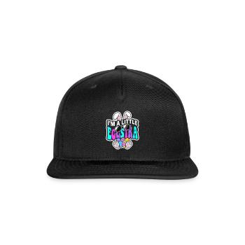 I M a Little Eggstra Easter Bunny Kids Toddler - Snapback Baseball Cap - black - Front