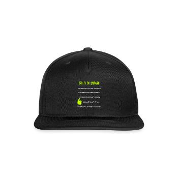 Say_It_In_German - Snapback Baseball Cap - black - Front
