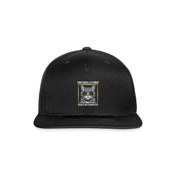 Professional Cat Herder Glasses Portrait - Snapback Baseball Cap - black - Front