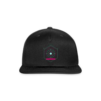 Neon Geometric Shield Mandala - Snapback Baseball Cap - black - Front