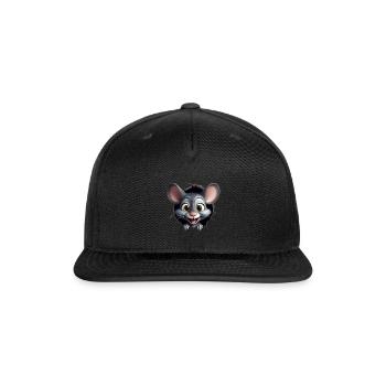 Get a Laugh with This Cute Mouse Hole Sticker - Snapback Baseball Cap - black - Front