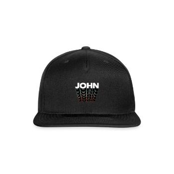 John Funny Retro Vintage Sunset John 80s 90s - Snapback Baseball Cap - black - Front
