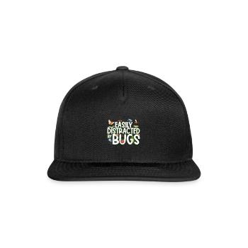 Bug Lover, Insect Lover, Types Of Bugs - Snapback Baseball Cap - black - Front