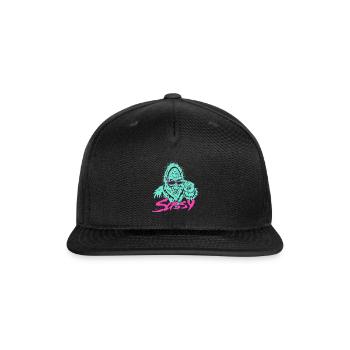 Green Sasquatch Game - Snapback Baseball Cap - black - Front