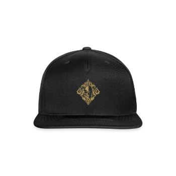 Baroque Aesthetic Skull Soft Grunge Dark Academia - Snapback Baseball Cap - black - Front