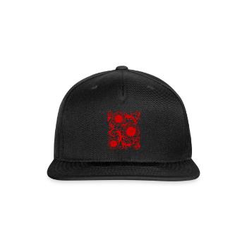 Baroque Aesthetic Sunflower Pattern Dark Academia - Snapback Baseball Cap - black - Front