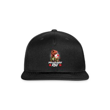 Pregnant Preggosaurus expectant Mothers Mamasaurus - Snapback Baseball Cap - black - Front