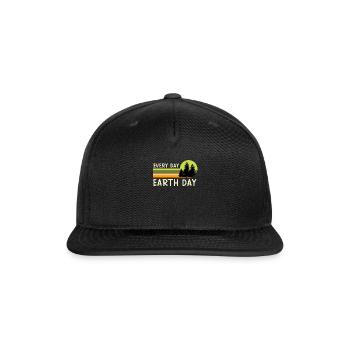 Earth Day every Day Environmental Care - Snapback Baseball Cap - black - Front