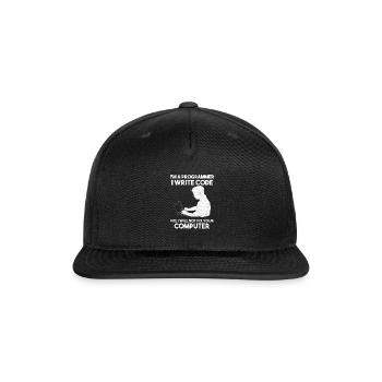 Programming Humor Software Developer - Snapback Baseball Cap - black - Front