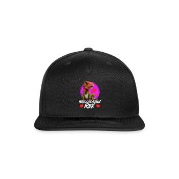 Pregnant Preggosaurus expectant Mothers Mamasaurus - Snapback Baseball Cap - black - Front