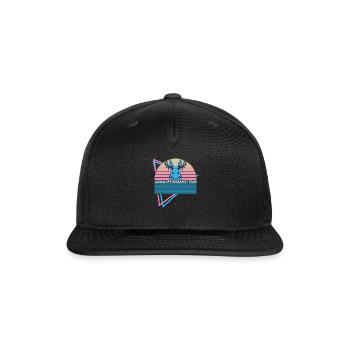 Jackalope Retro Cryptid - Snapback Baseball Cap - black - Front
