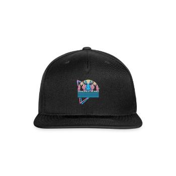 Jackalope Retro Cryptid - Snapback Baseball Cap - black - Front