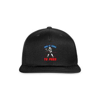 Mormon LDS Missionary Football - Snapback Baseball Cap - black - Front