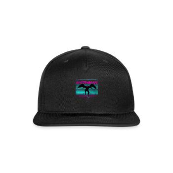 Mothman Cryptid Cryptozoology Retro - Snapback Baseball Cap - black - Front
