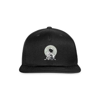 Astronaut Playing Chess Chess Player - Snapback Baseball Cap - black - Front