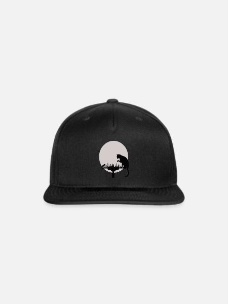 Cat and Rat Playing Chess - Snapback Baseball Cap - black