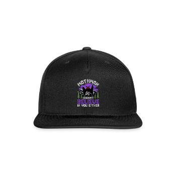 Cryptid Cryptozoology - Snapback Baseball Cap - black - Front
