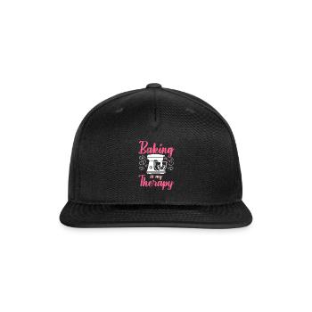 Baking is my Therapy Baking Fans Baking Love - Snapback Baseball Cap - black - Front