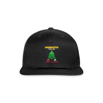 Christmas Calls Christmas Tree on the Line - Snapback Baseball Cap - black - Front