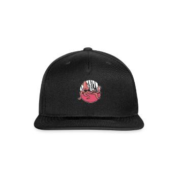 Funny Squid Fisherman - Snapback Baseball Cap - black - Front