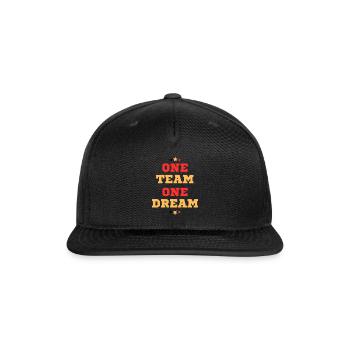 one team one dream Football fans gifts - Snapback Baseball Cap - black - Front