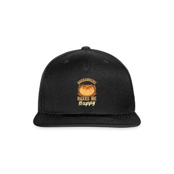 Bread Baking Bread Maker - Snapback Baseball Cap - black - Front