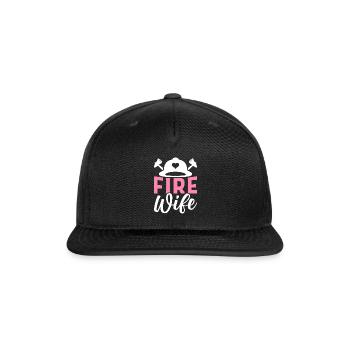 Firefighter Firefighting Wife Fire Wife - Snapback Baseball Cap - black - Front