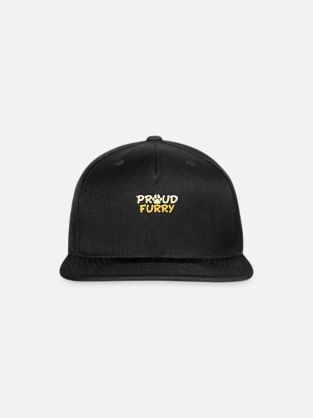 Furry Fandom Furries Fursona Proud Furry - Snapback Baseball Cap - black