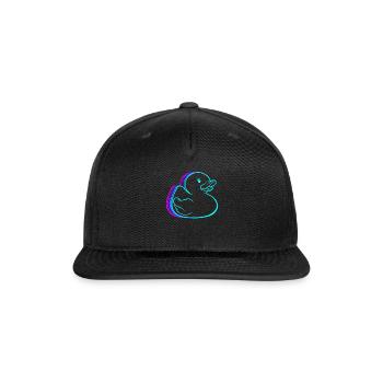 Retro Rubber Duck Ducky Vaporwave - Snapback Baseball Cap - black - Front