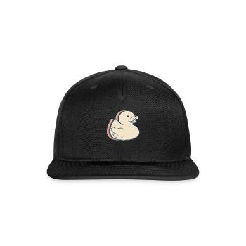 Rubber Duck Ducky Retro Line Art - Snapback Baseball Cap - black - Front