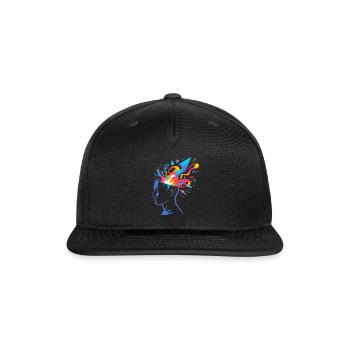 Vibrant Brainstorm Burst - Snapback Baseball Cap - black - Front
