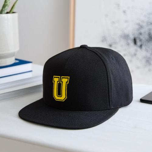 Letter U – Capital Athletic Alphabet Monogram - Snapback Baseball Cap