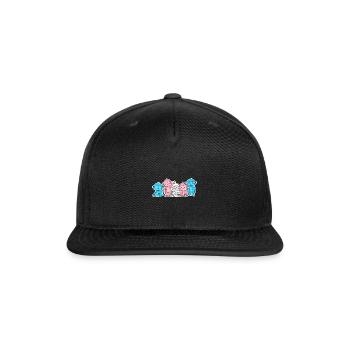 Trans Flag Monkey Design for proud Trans People - Snapback Baseball Cap - black - Front