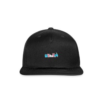 Trans Flag Cat Design for proud Trans People - Snapback Baseball Cap - black - Front