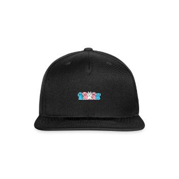 Trans Flag Dog Design for proud Trans People - Snapback Baseball Cap - black - Front