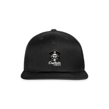 Captain Dad Beard Captain Boot Sailing Sailing - Snapback Baseball Cap - black - Front