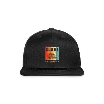 Sushi Japan Eat Sushimeal Meal - Snapback Baseball Cap - black - Front