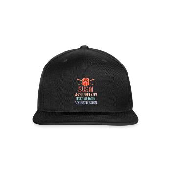 Sushi Japan Eat Sushimeal Meal - Snapback Baseball Cap - black - Front