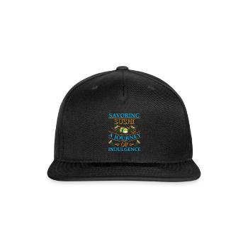 Sushi Japan Eat Sushimeal Meal - Snapback Baseball Cap - black - Front